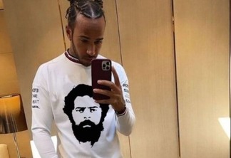 Lula: foto de Lewis Hamilton usando camisa com imagem do ex-presidente é falsa